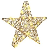 estrella 3d 50 led calido 55 x 525 x 9 cm pet vidaxl