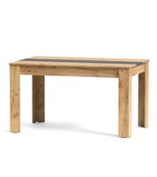 mesa comedor fija para 6 comensales de 140 cm en color oak antracita