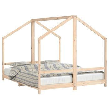 Estructura De Cama Infantil Madera Maciza De Pino 2x(80x200) Cm Vidaxl