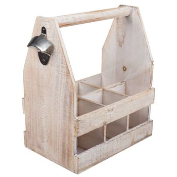 Botellero de madera de 6 botellas