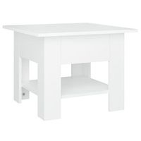 mesa de centro 55x55x42 cm madera - blanco