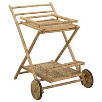 carrito de servicio con ruedas natural 79 x 675 x 84 cm bambu vidaxl