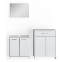 conjunto de muebles de bano kiko 3 piezas con mueble alto vicco