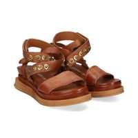 as98 sandalias con plataforma mujer - marron talla 39
