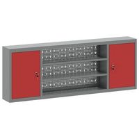 armario de herramientas rojo y gris 150 x 20 x 55 cm vidaxl