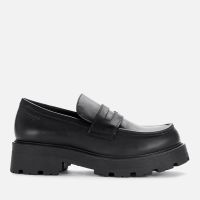 vagabond womens cosmo 20 leather loafers - black - uk 8