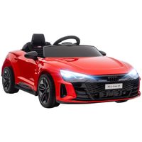 homcom coche electrico para ninos de 3 anos audi rs e-tron gt coche de bateria con mando a distancia 103x58x41 cm rojo