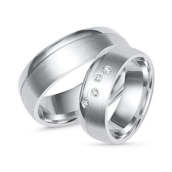 Alianzas plata 925 anillos de boda 6mm de ancho