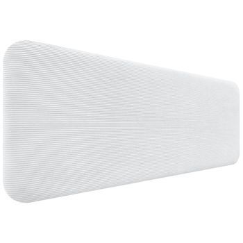 Dhome Cabecero Tapizado En Pana Liso Redondeado Pana Para Pared Acústicos Cabeceros Absorbentes Cabezal Cama Dormitorio (blanco, 135cm)
