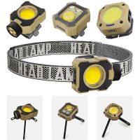 bikight linterna frontal multifuncional cob magnetica ajustable de 90 recargable por tipo c luz roja para camping al