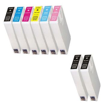 Compatible Multipack Epson Stylus Photo RX700 Printer Ink Cartridges (8 Pack) -C13T55914010