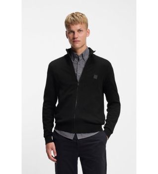 BOSS para hombre. 50543692 Chaqueta Kanozip negro (S), Casual, Algodón