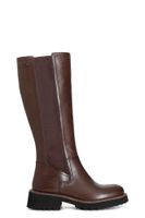 bota de piel con elastico tobacco 37