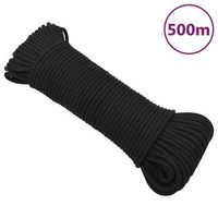 cuerda de barco polipropileno negro intenso 5 mm 500 m vidaxl