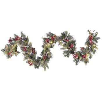 Guirnalda De Navidad Verde Material Sintético Led 180 Cm Ramitas Decoración Artificial Ramitas Ajustables Paimio