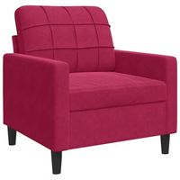 sillon de terciopelo rojo tinto 60 cm cfw157854