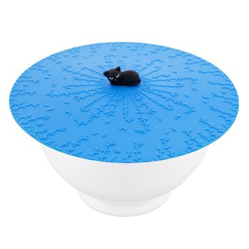 Tapa para bol  azul silicona  ø 19,5  cm x ø 19,5  cm x ø 19,5  cm