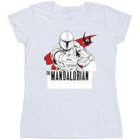 disney camiseta manga larga the mandalorian shoots para mujer