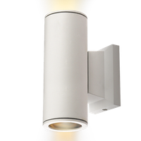 aigostar aplique pared exterior gu10 antracita aluminio up down lampara ip65 impermeable luz exterior iluminacion para balcon garaje terrazas patio jardin blanco