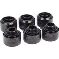 icicle 16 mm chrome hardtube compression fitting - black black