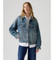 levis para mujer a1743-0176 chaqueta 90s trucker azul claro s casual algodon denim