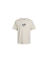 camiseta jack  jones jcotint tee ss crew neck beige