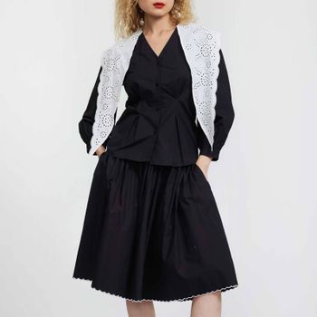 Batsheva Sage Cotton Blouse - US 10/UK 14