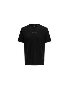 Camiseta Only & Sons levi Life Reg Text Black Hombre