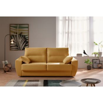 Sofa Cama Italiano Monaco 3 Plazas Amarillo. Matris