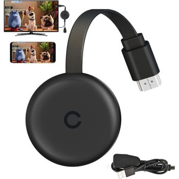 Adaptador HDMI inalámbrico, Dongle para TV, 1080P Full HD Miracast, streaming de vídeo de Android, Windows, Mac OS, portátil, teléfono, tableta, PC a HDTV, monitor, proyector