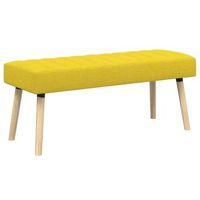 banco con tapizado en canal amarillo claro 110 x 40 x 46 cm vidaxl