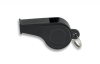 silbato plastico martinez albainox de pvc en color negro de 4 cm incluye anilla 33032