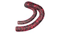 supacaz cinta de manillar super sticky kush limited splat rojo neon con tapas