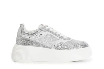 zapatillas deportivas con inserciones de glitter multi silver