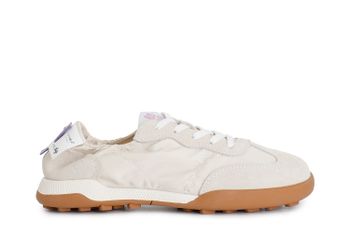 zapatillas con cordones en tejido de nailon y ante. off white