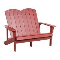 banco de exterior 2 plazas muebles de jardin de madera plastica tradicional rojo adirondack