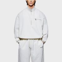 mki miyuki zoku seersucker quarter-zip jacket - s