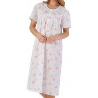 floral print pure cotton short sleeve woven nightdress