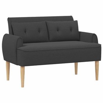 Sofá Amoroso Con Botones Acolchados Gris Oscuro Bouclé Vidaxl