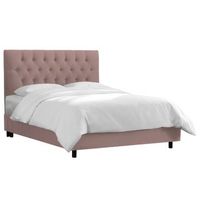 la web del colchon -cabecero tapizado naxos para cama de 80 90 x 120 cms rosa palo textil suave