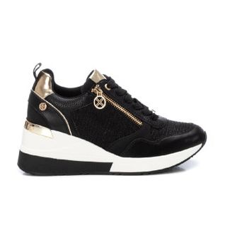 Xti para mujer. 14371701-NEGRO Zapatillas 143717 negro (40), 5 a 8cm, Cordones, Cremallera, Casual