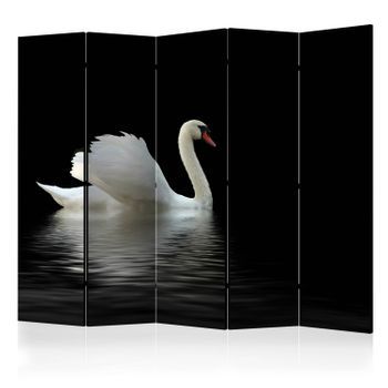 Biombo - Swan (black And White) Ii (225x172 Cm)