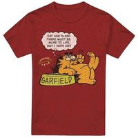 garfield camiseta eat sleep para hombre