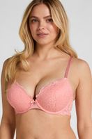 hunkemoller sujetador push-up de aros preformado marine rosa