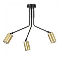 plafon de techo norber negro 3 luces