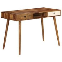 escritorio de madera maciza de acacia 110x55x76 cm vidaxl