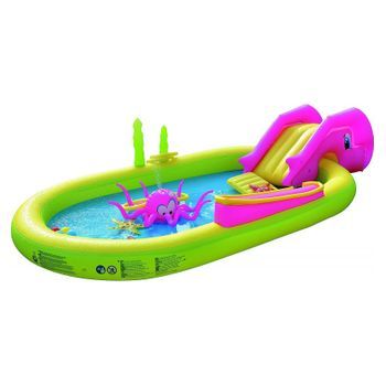 Piscina Para Niños Con Juegos Animales Marinos 298 Cm X 165 Cm X 55 Cm