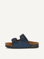 caprice mule blue made of leather and synthetic without heel size 41