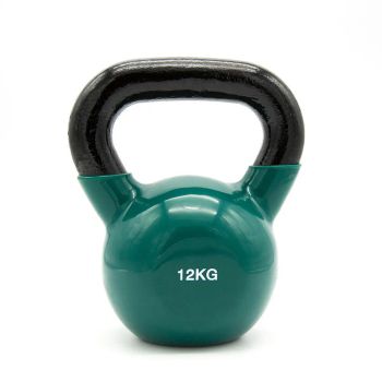 Ozio Fitness Pesa Rusa Kettlebell Hierro con Recubrimiento de Vinilo 12kg - Entrenamiento Funcional