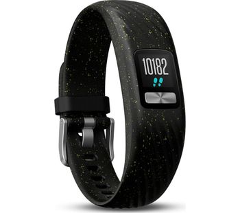 GARMIN Vivofit 4 Fitness Tracker - Black Speckled, Small/Medium, Black